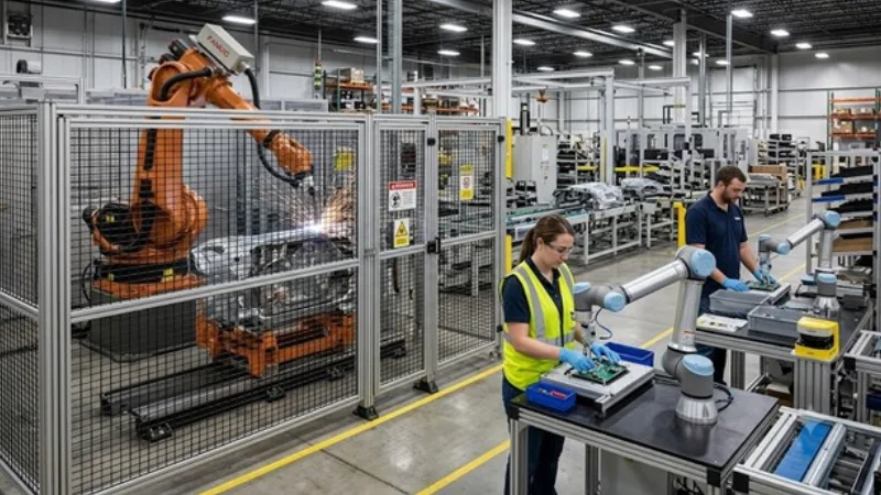 Difference Between an Industrial Robot and a Cobot