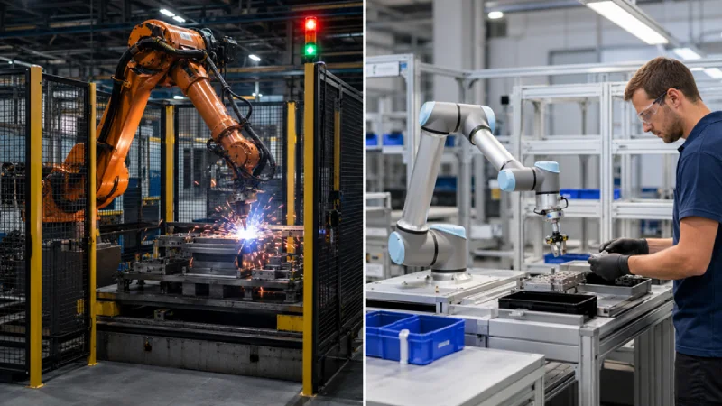 Difference Between an Industrial Robot and a Cobot