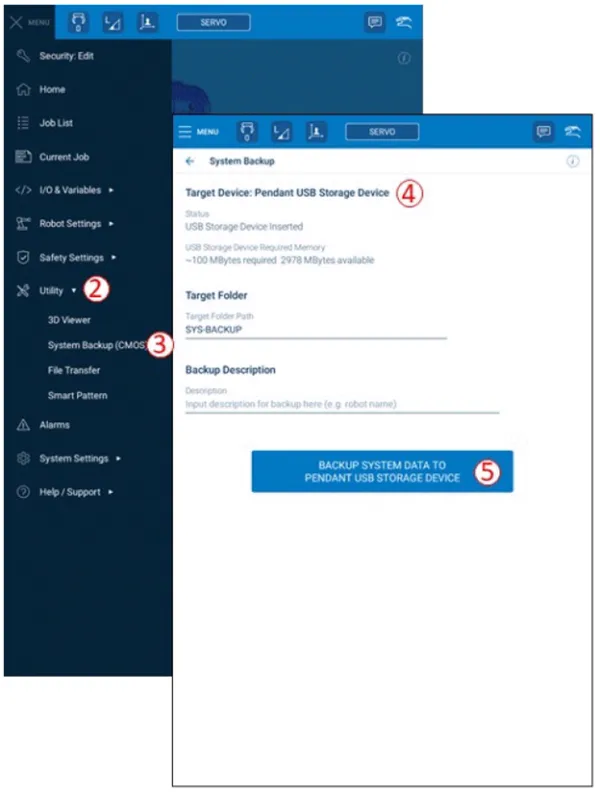 چگونه از ربات یاسکاوا بک آپ بگیریم