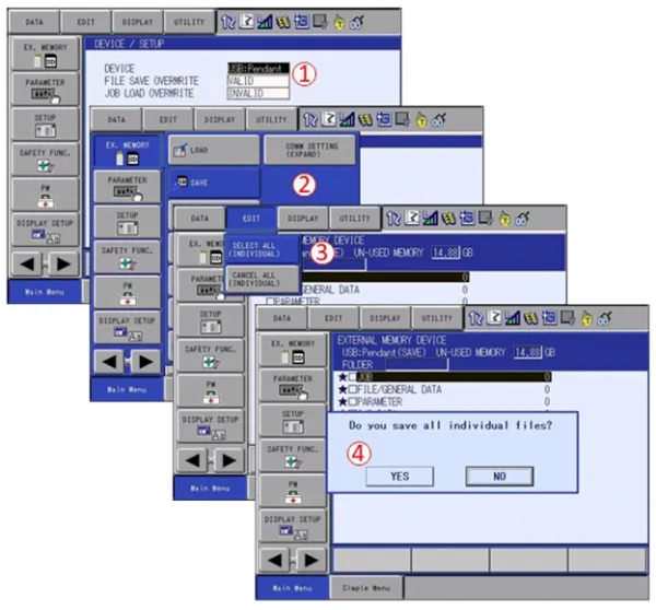 نحوه گرفتن نسخه پشتیبان در ربات یاسکاوا