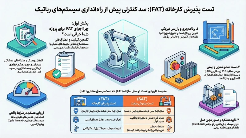 Factory Acceptance Test ربات
